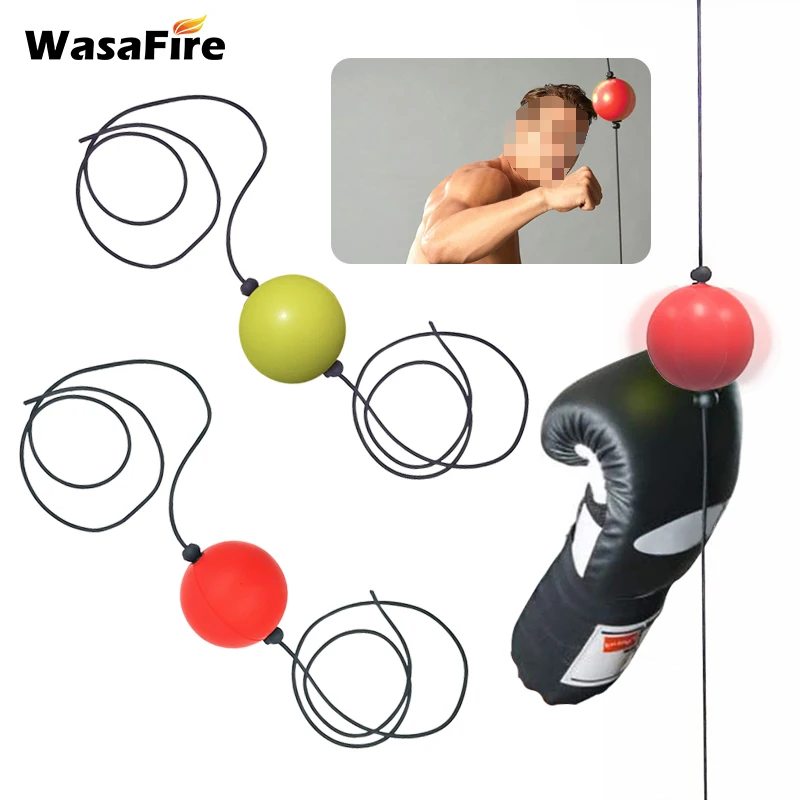 

Height Adjustable Boxing Reflex Ball Speed Fight Ball Double End Muay Thai Training Punching Bag PU Ball for Home Workout