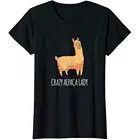 Сумасшедшая Альпака леди лама Перу подарок вертушка животное ферма футболка