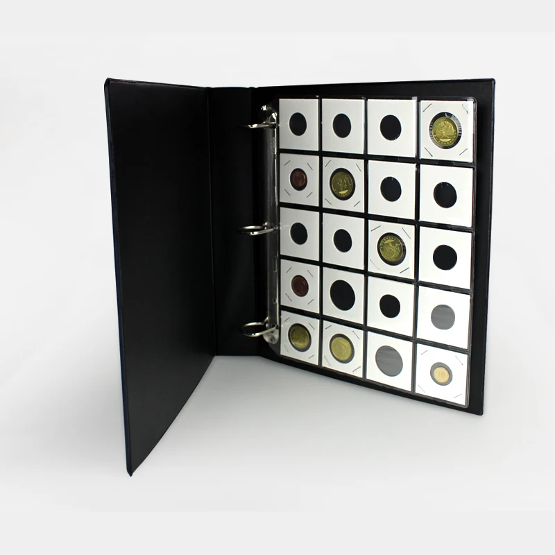 Новинка! Картонный держатель для монет PCCB 20 сменный Альбом темно синего цвета