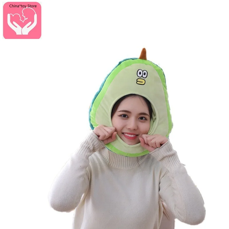 Горячая Распродажа Новый мультфильм авокадо капюшоном плюшевая игрушка в шапке