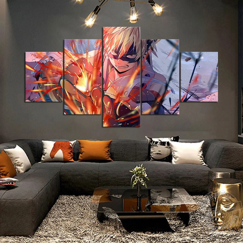 Постер с героями мультфильмов Моя геройская Академия без рамки|Рисование и