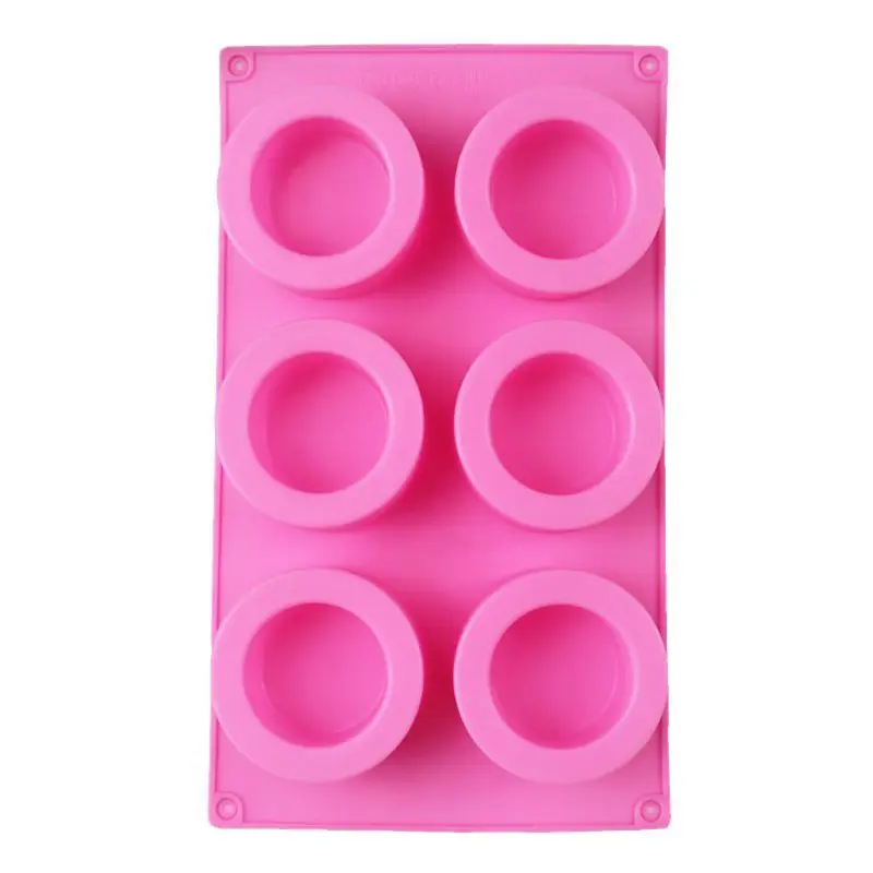 6-Полость ручной работы смолы чашки льда лоток круглая силиконовая стопка форма для бутылки