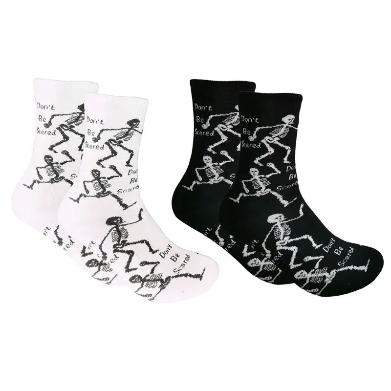 

Unisex Stockings Funny Crazy Halloween Skull Pattern Sports Medium Tube Socks