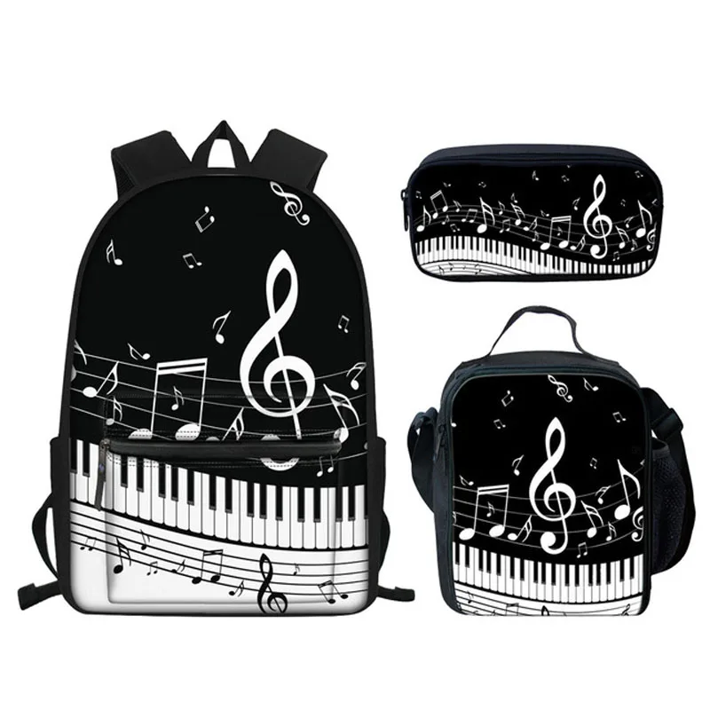 

Детский Школьный рюкзак Music Note с 3D принтом, портфель для мальчиков и девочек-подростков, портфель на плечо для начальной школы, большой ранец