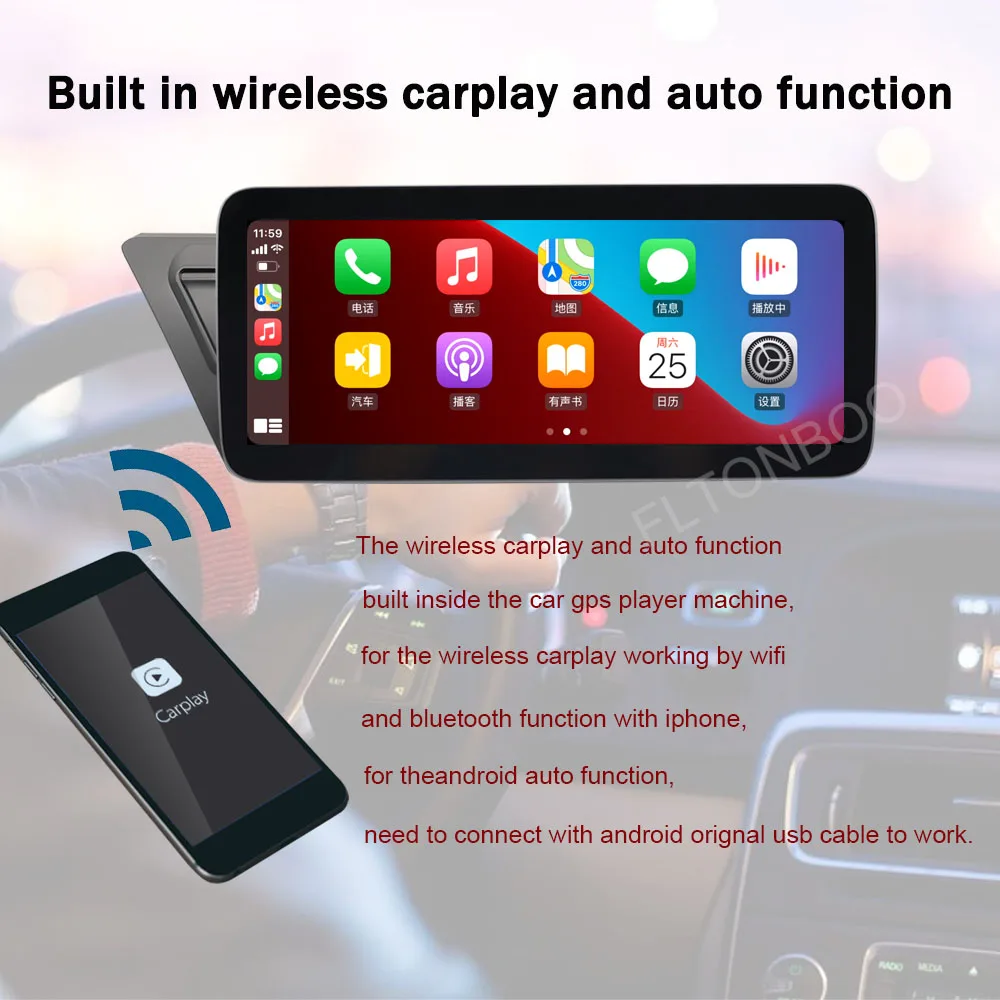 Автомобильный мультимедийный плеер IPS DSP Android 10 с GPS-навигацией для Audi Q5 2009 -2017 4 Гб 64