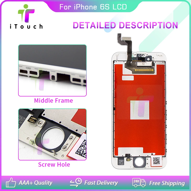 AAA Качество 4 7 дюймов объектив дисплей для iPhone 6S ЖК-кодирующий преобразователь