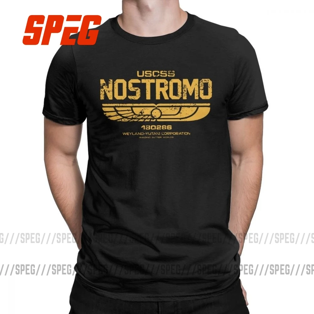 Мужская футболка с короткими рукавами Alien Weyland Yutani corp. Nostromo Crew USCSS 100% хлопок одежда