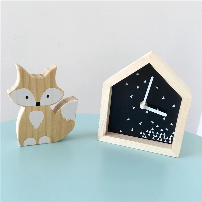 Игрушки-животные из натурального дерева для детей Детские Мультяшные деревянные