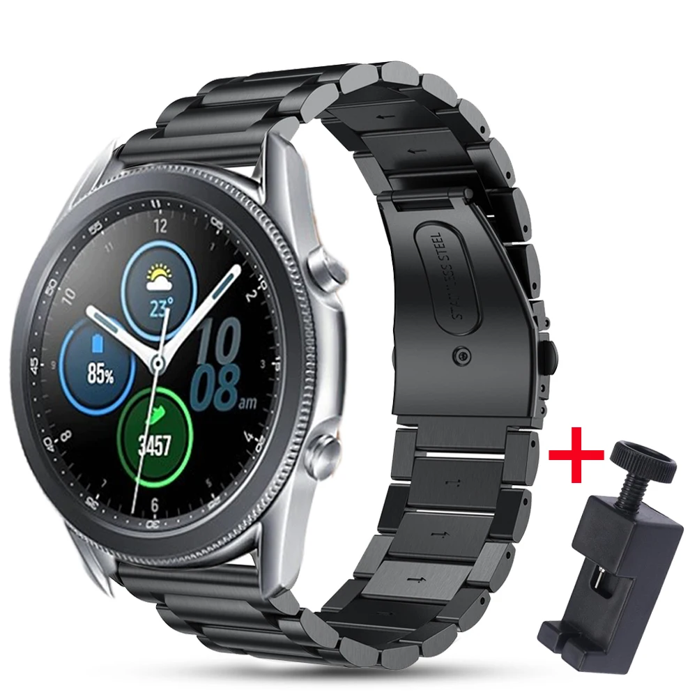 

Stainless Steel Strap For Samsung Galaxy Watch 3 45MM LTE Smart Bracelets 22MM Replace Wrist Band For Galaxy Watch 46MM Gear S3