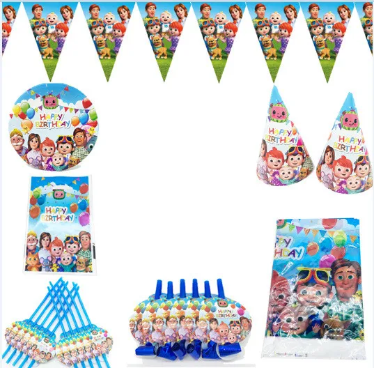 10 шт. Cocomelon попкорн Коробки чашки Подарочная коробка День рождения украшения Дети