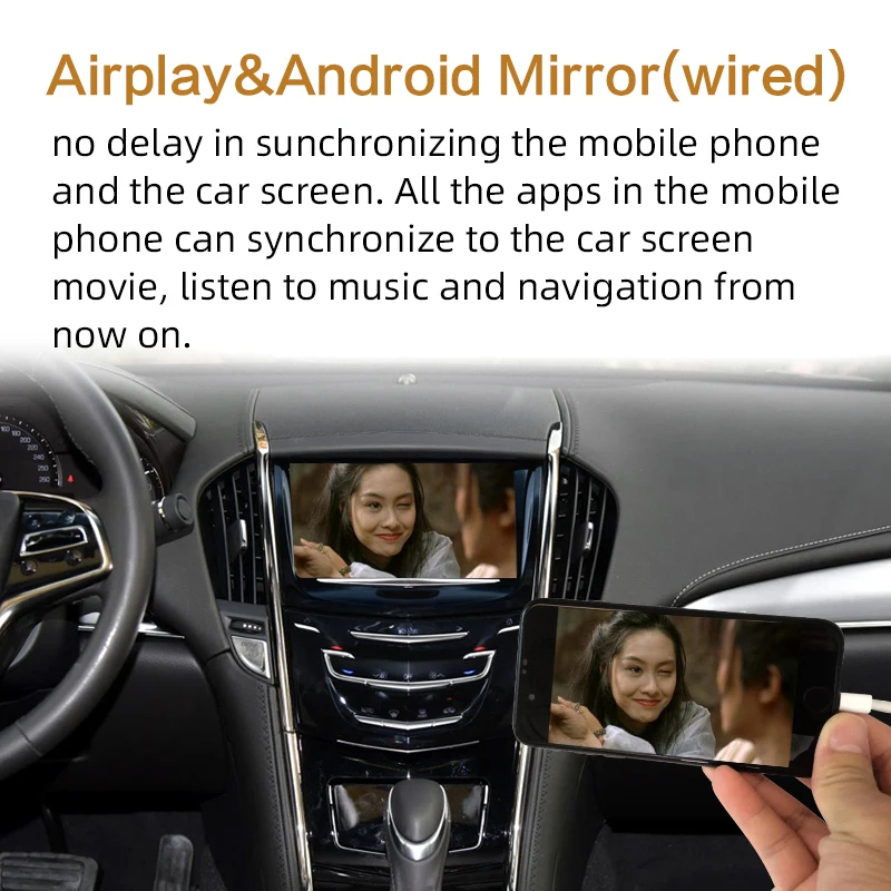 Sinairyu беспроводная Apple Carplay для Cadillac XTS ATS SRX CTS XT5 2014 2019 Android автоматическое зеркало в