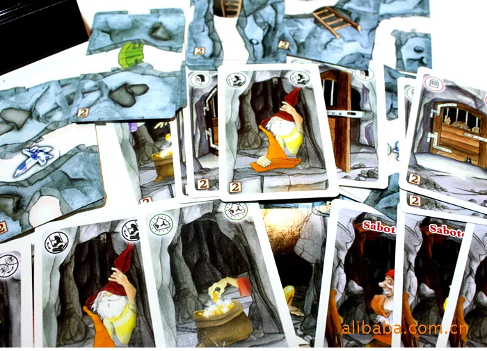 

Dwarf miners dig gold pit full set of three-in-one basic expansion classic group game board game card wholesale