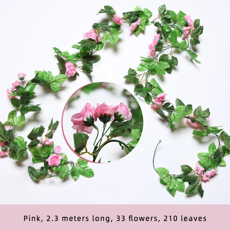 

2.3Meters Artificial Ivy Flower Garland Fake Vines Leaf Hanging Plants Wedding Birthday Party Home Garden Office Wall Decoration