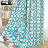 factory direct curtains for living room bedroom simple polyester cotton printing curtain window yarn fabric