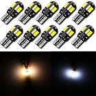 10 шт. 12 В T10 Led лампочка для салона автомобиля Canbus без ошибок t10 led White 5730 8SMD светодиодный Автомобильные Боковые клиновисветильник фары белые лампы