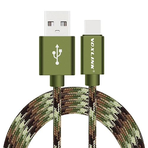 USB кабель для iPhone VOXLINK нейлоновый Плетеный зарядный кабель для мобильного телефона для iPhone X 8 8plus 7s plus 6plus 5S Кабели для телефонов - Цвет: ArmyGreen