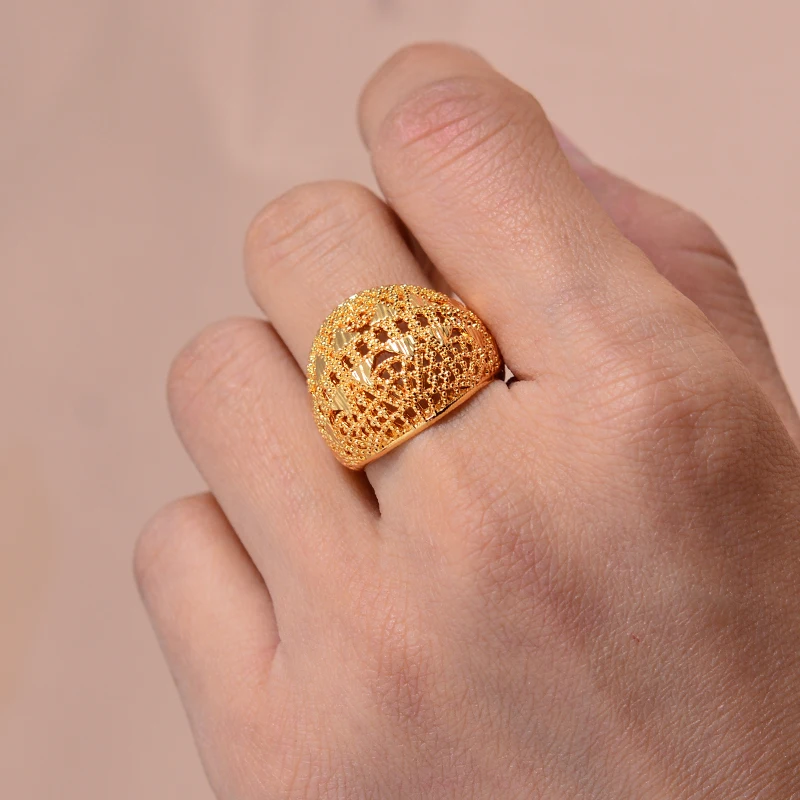 Wando Эфиопский золотые Цвет обручальное кольцо для женщин/должно быть