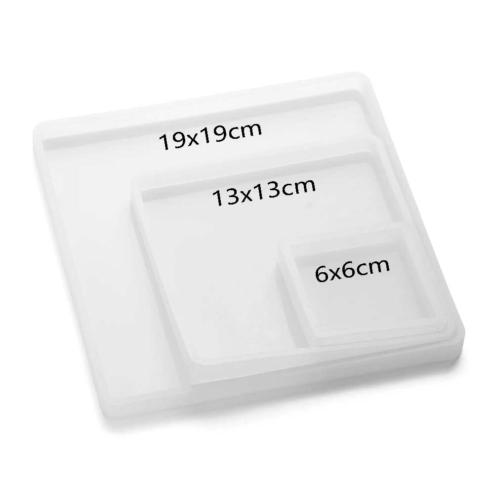 Transparent Fluid Arts Square Coaster Resin Casting Molds Silicone Epoxy Jewelry Pendant Agate Making Mould Tool DIY Accessories | Дом и сад
