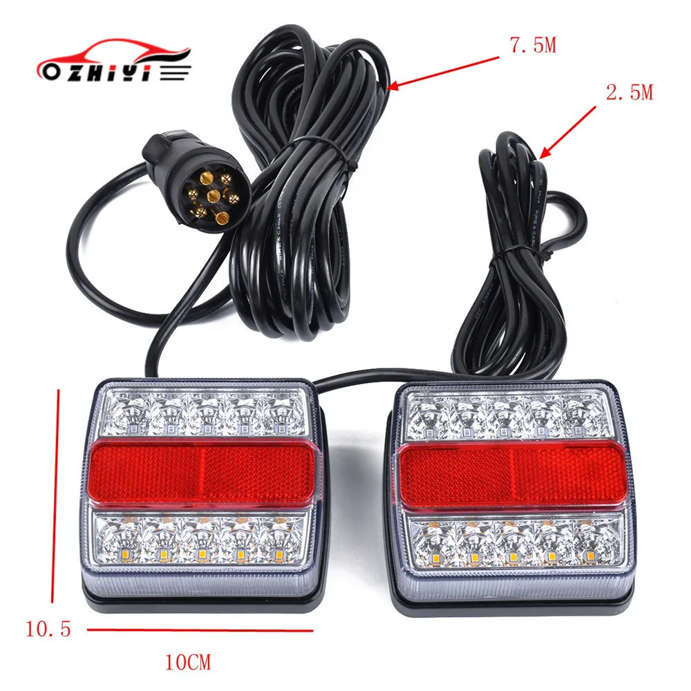

26LED 12V Trailer Lights Kit 12V Waterproof LED Trailer Lights Indicator/Tail Light with 7 Pin Plug