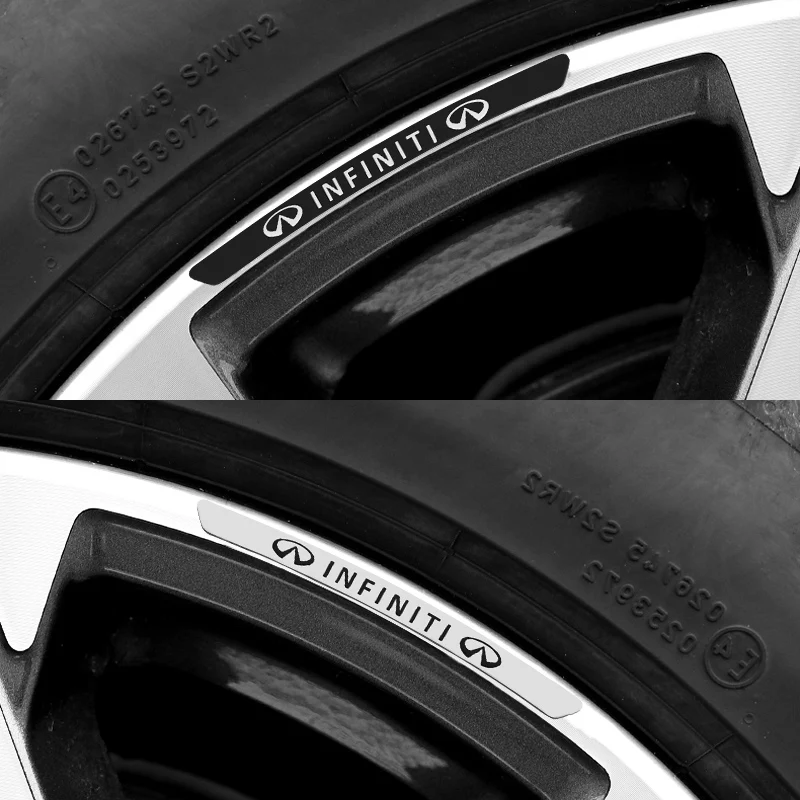 

4/8pc Auto Styling Aluminum Car Wheels Rim Sticker Decal For Infiniti Q50 Q70 QX70 FX35 Q30 G37 QX60 G35 Q60 QX50 QX80 QX30 JX35