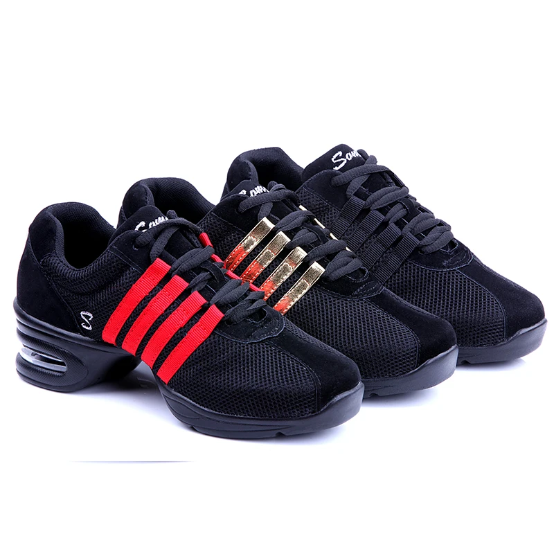 

New Sports Sneakers Dance Shoes Women Modern Mesh Breathable Fitness Shoes Comfortable Girls Ladies Lightweight Dancing Shoes