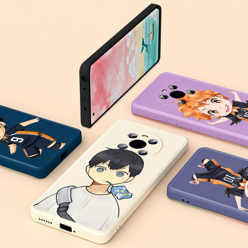 

Tobio and Shoyo Anime For Huawei Mate 40 30E Honor 50 50 30 20 10X 9S 5G SE Lite Pro Soft Liquid Silicone Phone Case