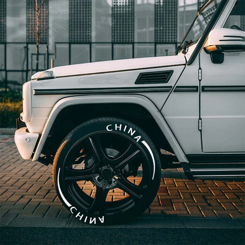 

Car Letter Sticker PVC Auto Styling Wheel Label Universal Fits Motorcycle DIY Free Combination with Glue Blade Pattern