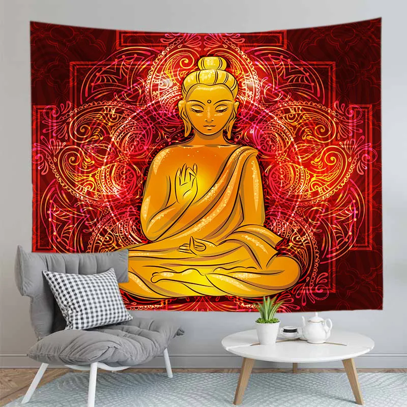 

Indian Tapestry Wall Hanging Beach Blanket Mandala Tablecloth Ganesha Walls Hang Tapestries Home Textile