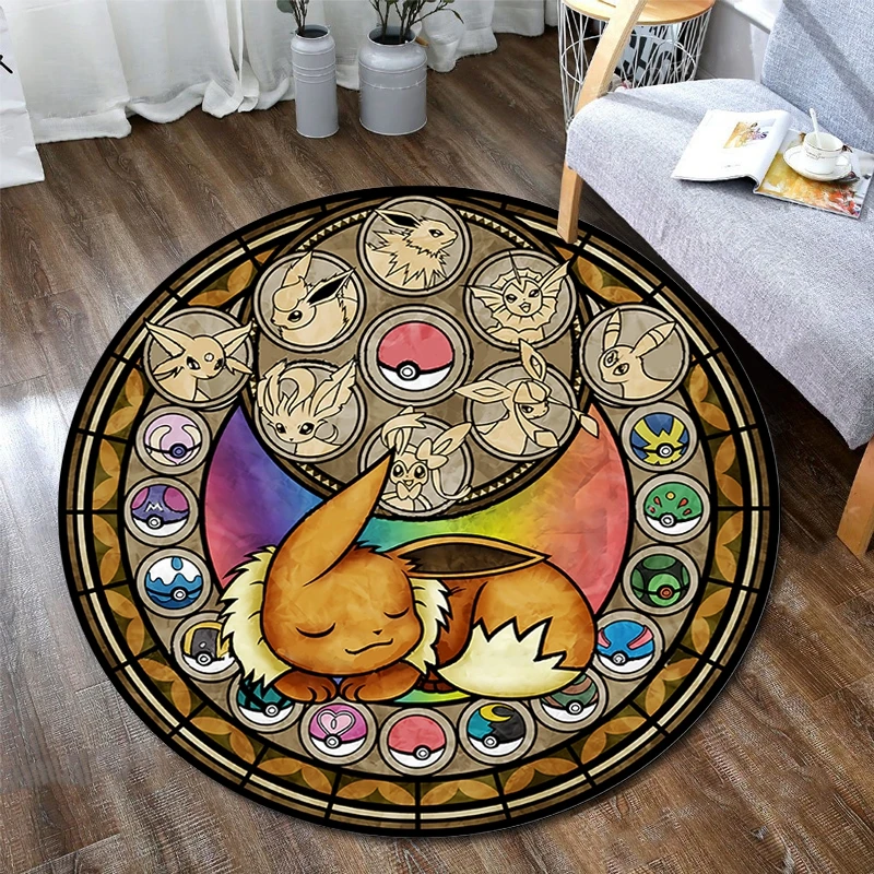 Круглый коврик Sylveon Nymphali Feelinara Circle с аниме милым напольным покрытием нескользящий