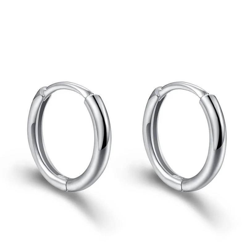 Классические глянцевые серьги кольца для пирсинга из настоящего натурального