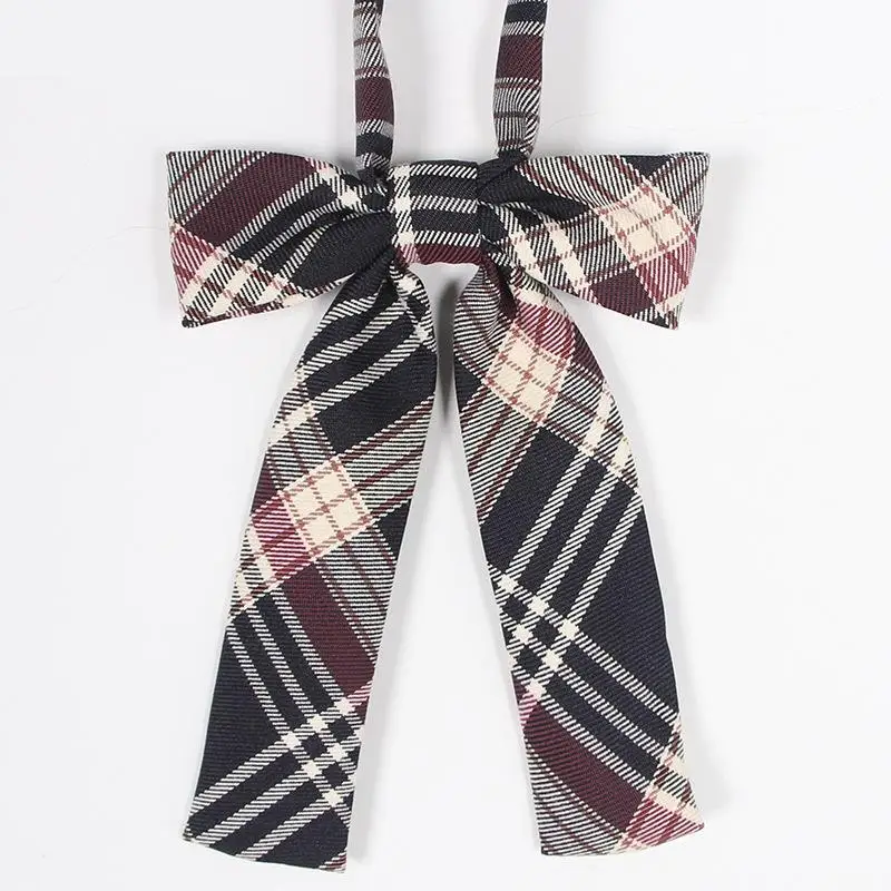 

Jk School Uniform Kawaii Women's Stripe Lattice Japanese School Cute Girls Jk Uniform Long Bowtie Tie Students Necktie Cosplay