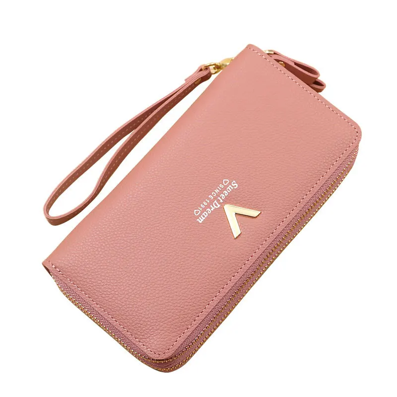 

2021 New Women's Wallet Korean Long Fashion Large Capacity Hand Bag Double Double Zipper Mobile Phone Bag