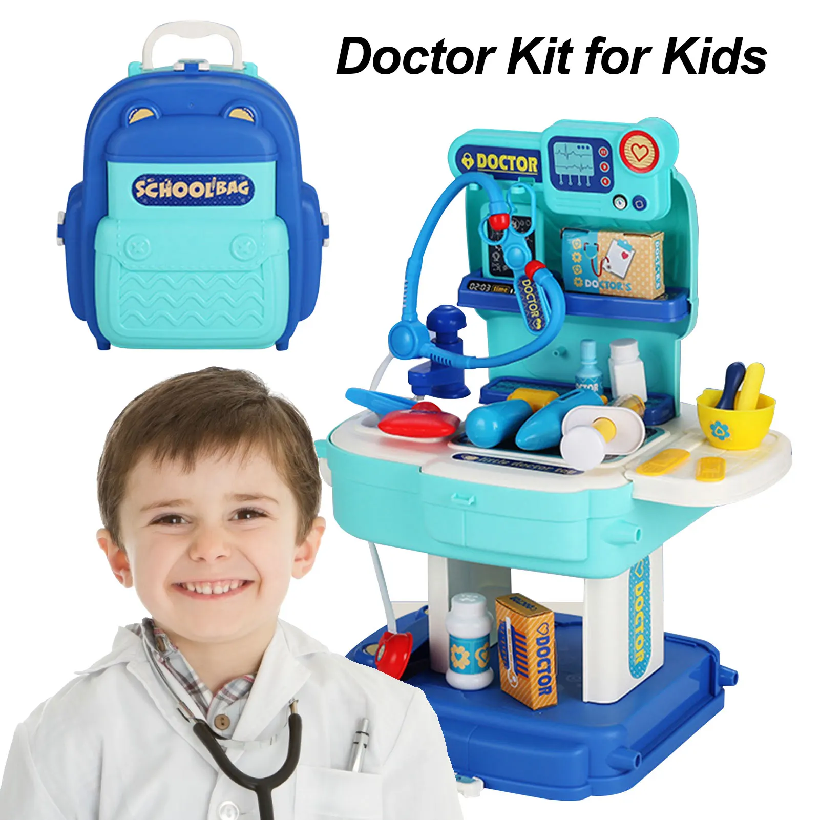 

Children's Simulation Doctor Play House Toy Set 31 Simulation Doctor Role Playing Tool Bag Boy And Girl Gift