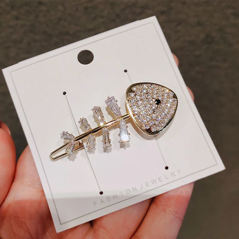 

Animal Styles Hairpins Rhinestone Hair Clips For Women's Hair Small Fish Hairpin Irregular Hairpins Women's Hair Accessories