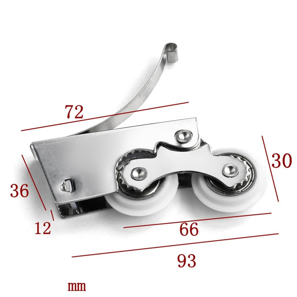 

2PCS Double Wheel Door Runners Rollers Replacement Window Door Wheels Sliding Enclosure Wheels Pulleys for Home Wardrobe