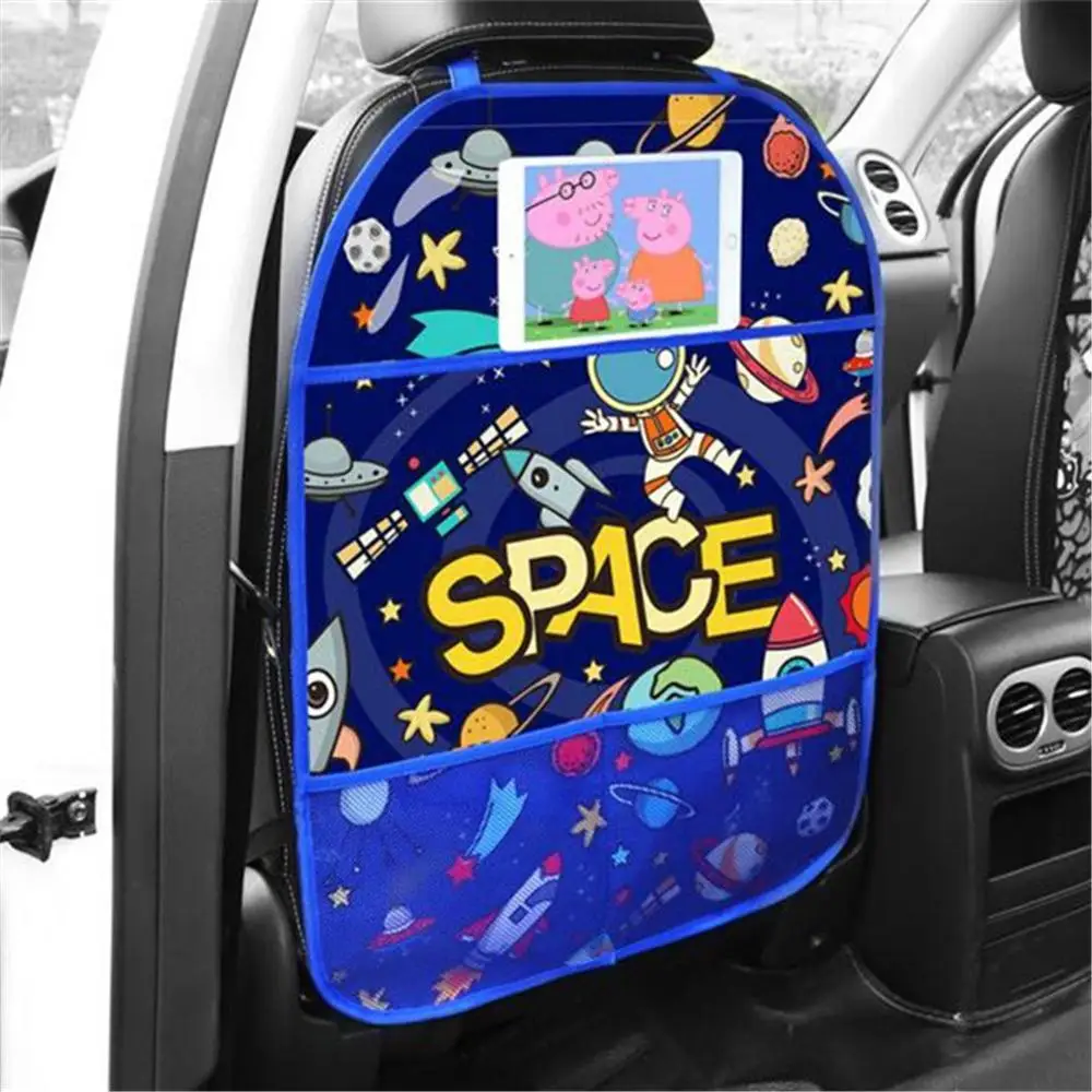 

Cartoon Car Organizer Tablet Stand Hanging Bag Car Seat Back Protector Cover Kick Mat Car Styling Storage Holder Car Accessories