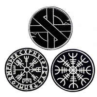 embroidered viking compass lunavin odin rune vegvis is a tactical patch morale armband hook paste badge denim clothes backpack