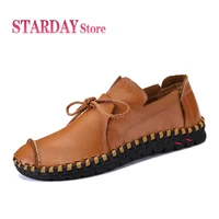 new mens shoes genuine leather shoes comfortable mens casual shoes fashion flats loafers moccasins outdoor sneakers sapatos
