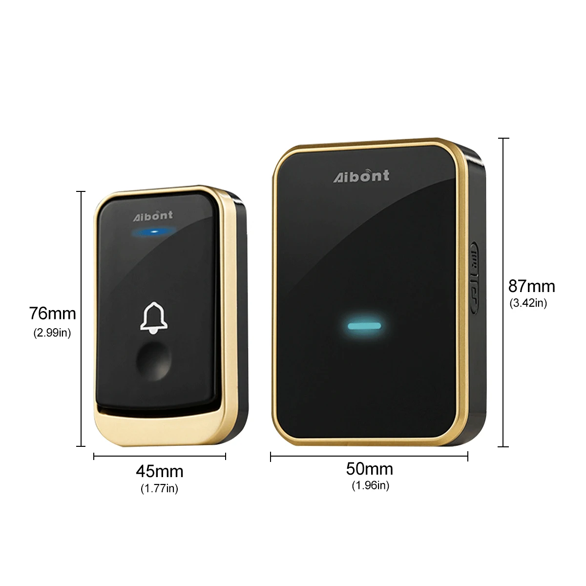 

Wireless Waterproof Doorbell 200m Range AU Plug Home Intelligent Door Bell Chime 45 Songs Polyphonic Ringtones 4 Gear Adjustment