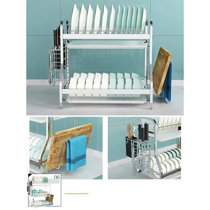 

Cozinha Accessories Organizer Scolapiatti Stainless Steel Dish Mutfak Organizador Cocina Kitchen Storage Rack Holder