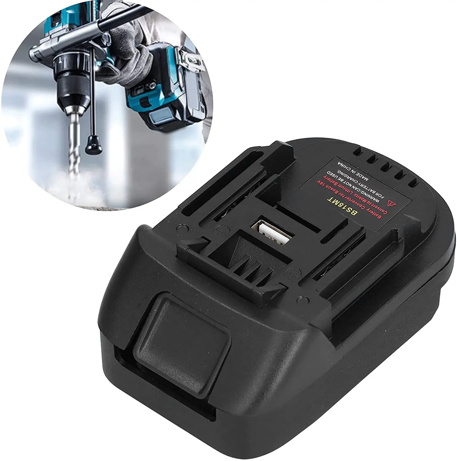 Адаптер для аккумулятора Bosch 18 в BAT619G/620 преобразователь литиевых батарей Makita BL 1860