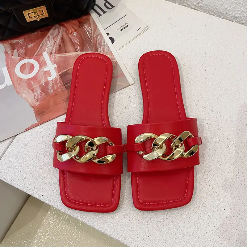 Женские нескользящие шлепанцы Уличная обувь на плоской подошве удобные домашние