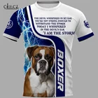 Мужская футболка CLOOCL I Am A Storm Boxer Dog с 3D принтом, летняя Уличная Повседневная футболка в стиле Харадзюку с коротким рукавом, Футболки унисекс, топы, Прямая поставка