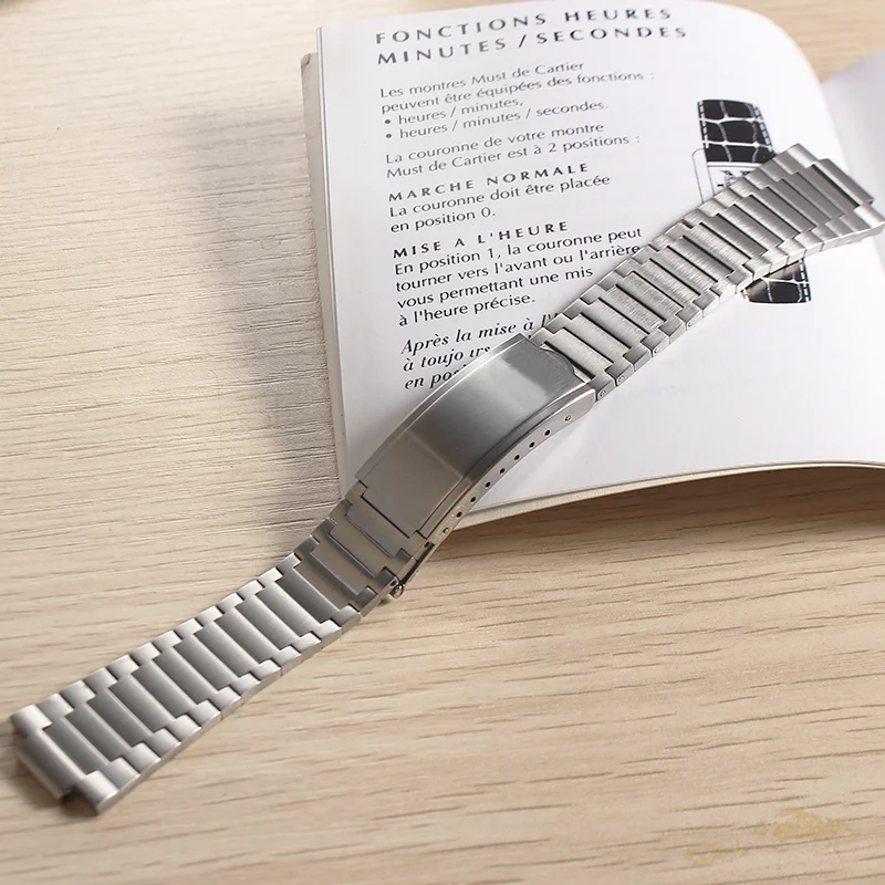 Silver Solid Stainless Steel Bracelet Strap For Omega Watch Lug 11mm / 21mm End Links