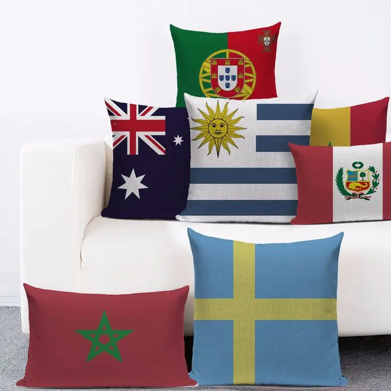 

Double-sided printingNational Flag Pillows of Countries All Over The World Chair Cushion Living Room Pillows Sofa car Pillow