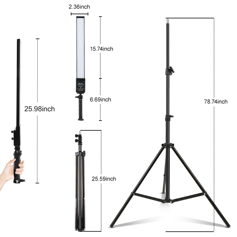 Набор для освещения фотосъемки Synzzur 2 шт. светодиодсветильник лампа с