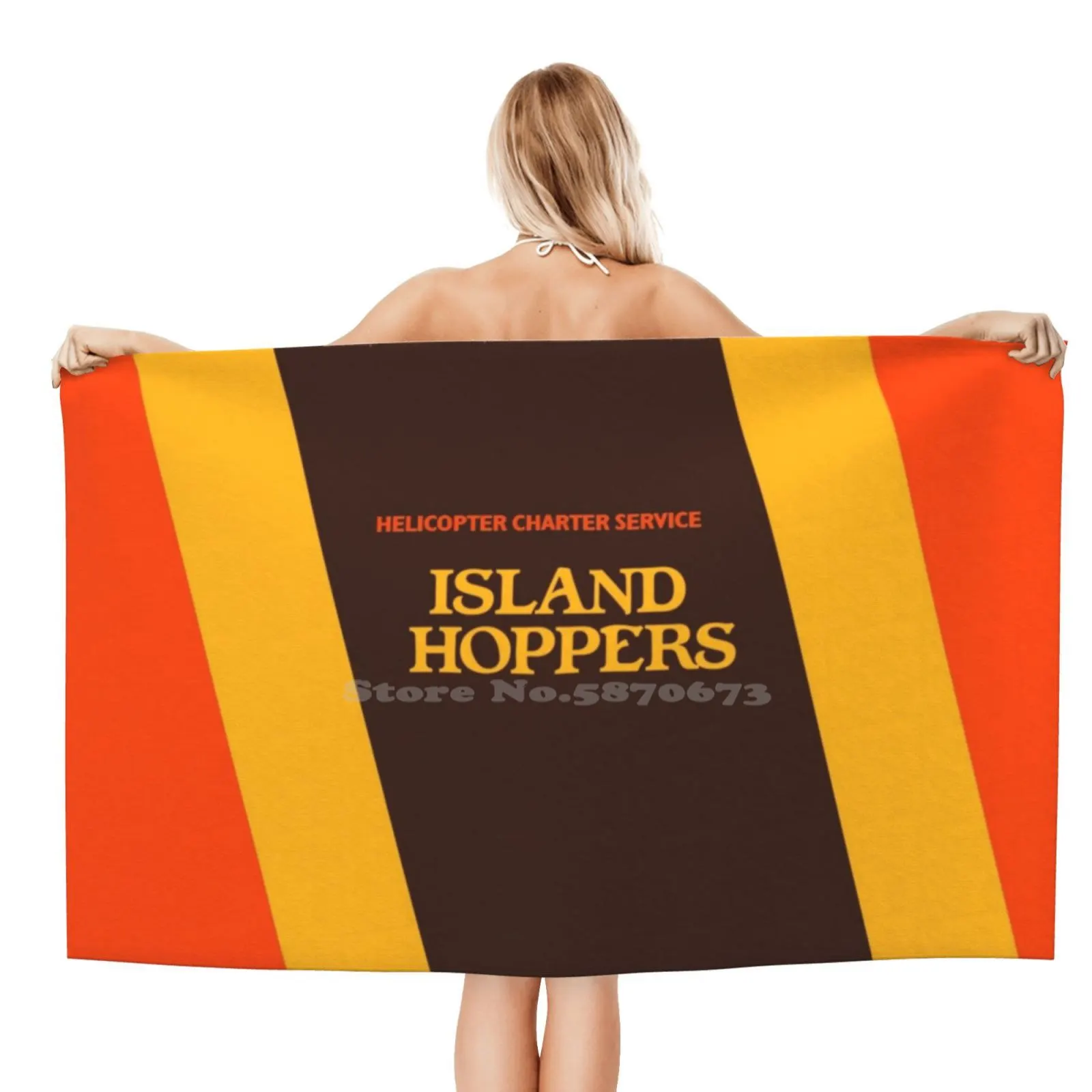 Пляжное полотенце с 3D-принтом Island Hoppers Magnum Pi сильное поглощение воды продажа