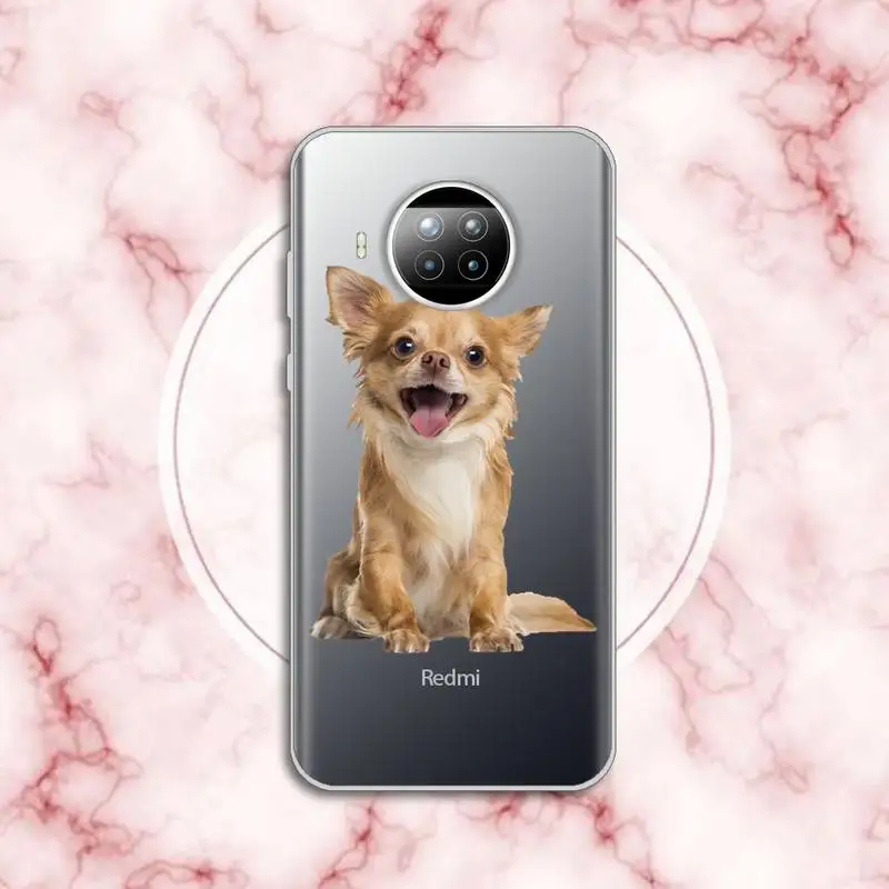 

Chihuahua Dog Cute animal high quality Phone Case shell Transparent for Xiaomi Redmi note 10 t 8 9 pro lite 11