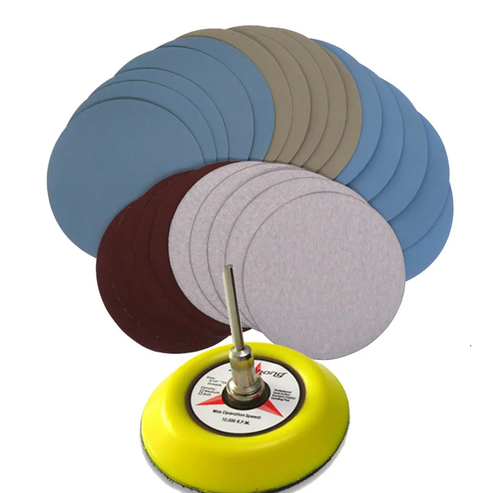 

Wet Dry Sanding Discs Sandpaper 25pcs Hook And Loop Practical Hot sale