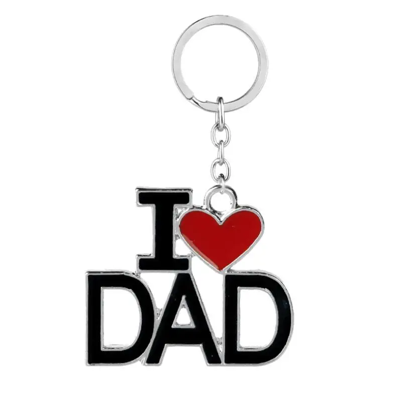 

Брелок с английской надписью «Я люблю папу, мама, папа», Металлические Брелоки для ключей, семейные Брелоки для ключей, подарок на день матер...